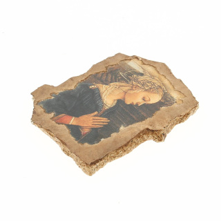 Cuadro Impresión en piedra de la Virgen del Lippi 8x10 cm