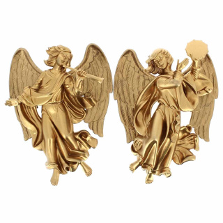 Couple of golden musician Angels 20 cm