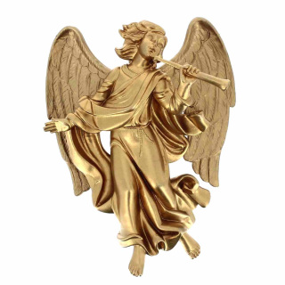 Couple of golden musician Angels 20 cm