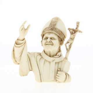Half-bust statue of Saint John Paul II resin 11 cm