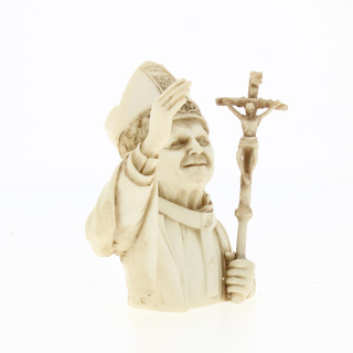 Half-bust statue of Saint John Paul II resin 11 cm