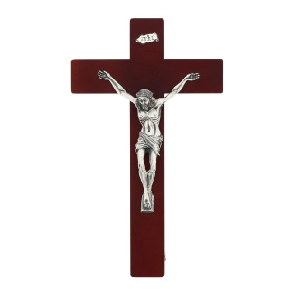 Wooden crucifix with metal body 26x45 cm