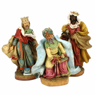 Triade Re Magi resina colorata 50 cm