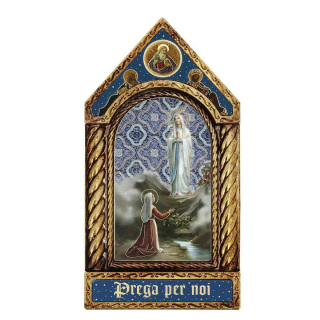 Temple picture Our Lady of Lourdes Apparition 8x15 cm