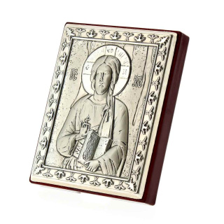 Silver picture Christ Pantocrator 6x8 cm