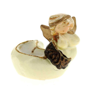 Angel with tea light colored resin 6 cm 3 figures