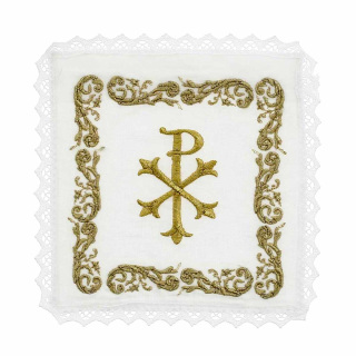 Altar linen set Pax embroidery and pure linen friezes