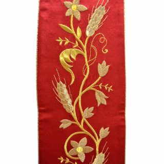 Stole silk satin with embroidery Anchor and decorations Chorus