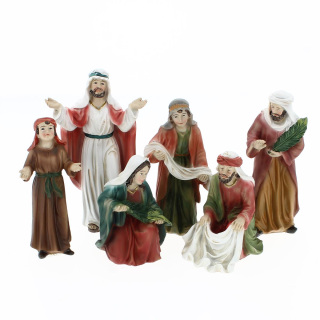 Group claiming Jesus' entry Jerusalem Easter Nativity Scene 12 cm