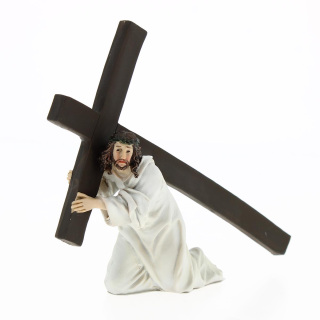 Scene Jesus falling with cross Easter nativity scene 9 cm