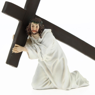 Scene Jesus falling with cross Easter nativity scene 9 cm