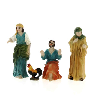 Scene Denial of Peter Easter nativity scene 9 cm