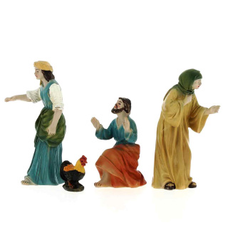 Scene Denial of Peter Easter nativity scene 9 cm