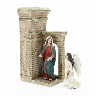 Annunciation Angel to Mary Easter Nativity Scene 10 cm