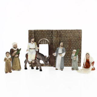 Jesus' Entry into Jerusalem Easter Nativity Scene 10 cm