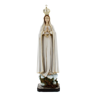 Our Lady of Fatima statue in colored resin 60 cm