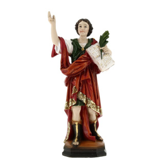 Statua San Pancrazio resina colorata 16 cm