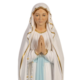 Our Lady of Lourdes painted resin statue 51 cm