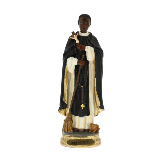 Saint Martin de Porres resin statue 20 cm