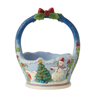 Cesta de Navidad 21,5 cm Jim Shore 6011886