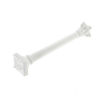 White resin striped column for nativity scene 15 cm