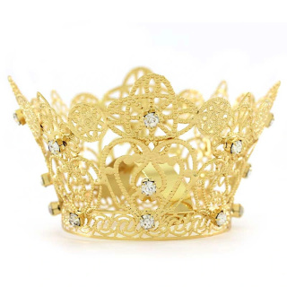 Corona Real para estatua en metal dorado Diámetro 6 cm