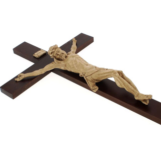 Crucifix wood Cross resin Body 40x68 cm