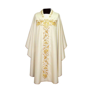 Casulla Medieval Ihs de lana seda