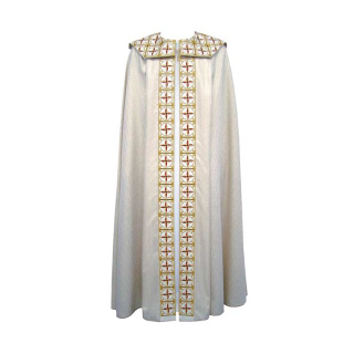 Gothic Cope with Red Crosses Pure Wool