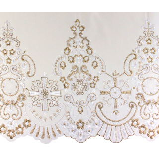 Puntilla para mantel de altar decoración con cruces 33 cm