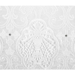 Puntilla para mantel de altar Cruces y Cálices con pedrería 17 cm