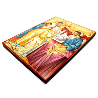 Icono de la Eucaristía pintado a mano 30x22 cm