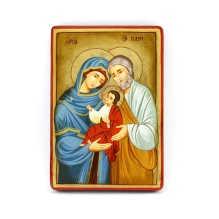 Icono pintado a mano Sagrada Familia 32x22 cm