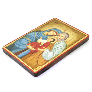 Icono pintado a mano Sagrada Familia 32x22 cm
