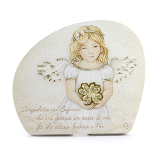 Cuadro de madera Ángel Niña 13x15 cm