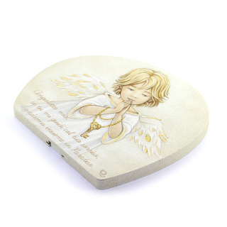 Cuadro de madera Ángel Niño 13x15 cm