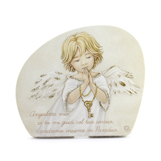 Cuadro de madera Ángel Niño 13x15 cm