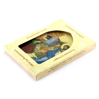 Cuadro Resurrección madera cúpula 10,6x14,5 cm