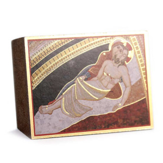 Cuadro de madera Piedad rectangular  7,5x5,5 cm