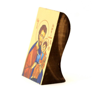 Cuadro icono San José de madera 6x8,5 cm