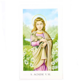 Imagen Santa Inés V.M. 6x11 cm 100 unidades