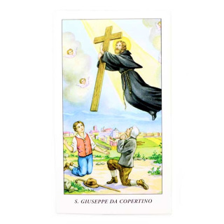 Imagen San José de Cupertino con oración 6x11 cm 100 uds.