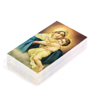 Imagen de la Virgen y Niño 7x12 cm 100 uds.