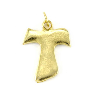 Golden Metal Tau Cross 2.8x2 cm