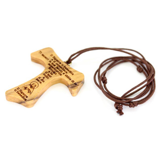 Pendant Tau Cross with Blessing of St. Francis 4,5x5 cm