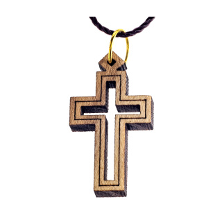 Olive Wood Holed Cross 2.5x1.5 cm