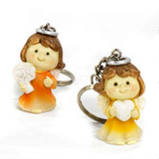 Keychain Funny Angel in resin 3.7 cm
