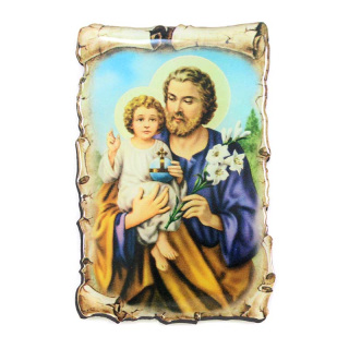 Resin magnet Saint Joseph Parchment 4.5x7 cm