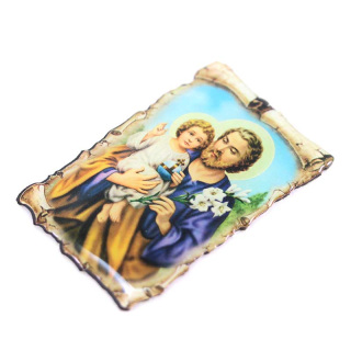 Resin magnet Saint Joseph Parchment 4.5x7 cm