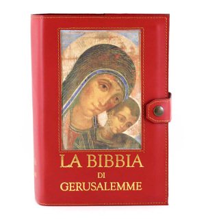 Copribibbia Neocatecumenale vero cuoio 16x24x8 cm